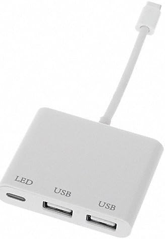 USB 3.1 Type-C до 2-Port USB 2.0 Hub адаптер за Apple Новиот MacBook 12 , бело