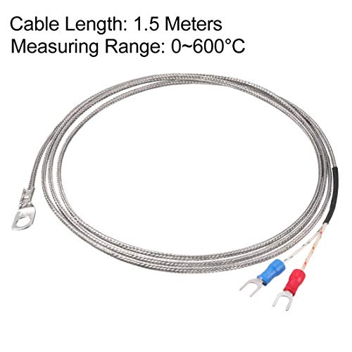 УСЦЕЛ К Тип Термокопар Сензор за температура на температурата со 1,5м кабел 6мм дупка 32-1112F/0-600C