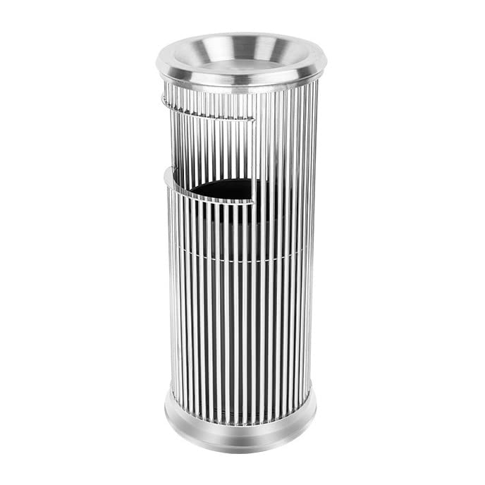 Bonad Outdoor ѓубре може цилиндричен отпадоци конзерва со врвна лента за пепелници, вертикална комерцијална комерцијална комерцијална