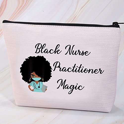 Vamsii црна медицинска сестра подарок подароци црна медицинска сестра магија шминка торба np благодарност подароци афроамерикански торби