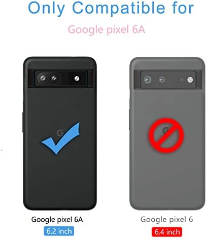 Танени Случај За Google Pixel 6A, Премиум Pu Кожен Паричник Флип Фолио Случај СО Држач ЗА Картички RFID Блокирање Kickstand Телефонски