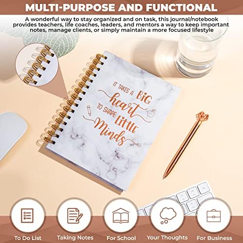 Меди + Мел Дизајн сет за подароци за наставници, списание со пенкало, совршени подароци за благодарност на наставниците, тетратка со