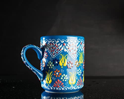 Кригла за кафе, рачно изработени турски керамички чаши. Уникатни подароци за Денот на вineубените за него. Декоративен чај без храна и олово,