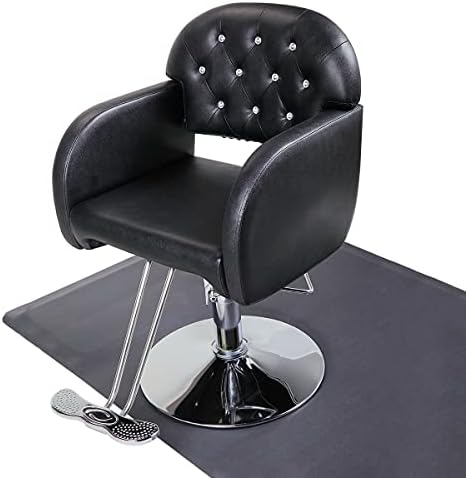 ZLXDP бербер стол ПВЦ кожа со дијамантски фризерски стол хидрауличко кревање за убавина салон стол црно