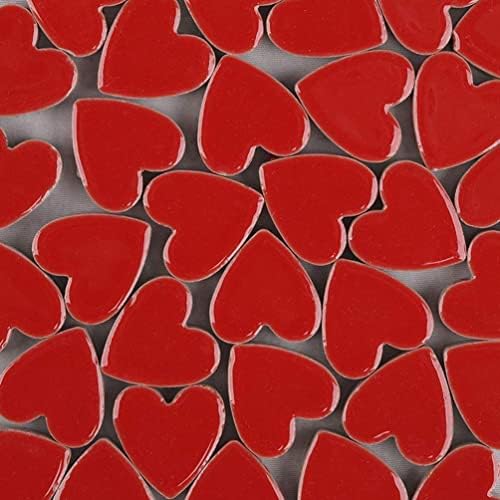 ArtLife Home 48 парчиња стаклени мозаични плочки за занаети, шарени стакло керамички парчиња за мозаични проекти Loveубов срце