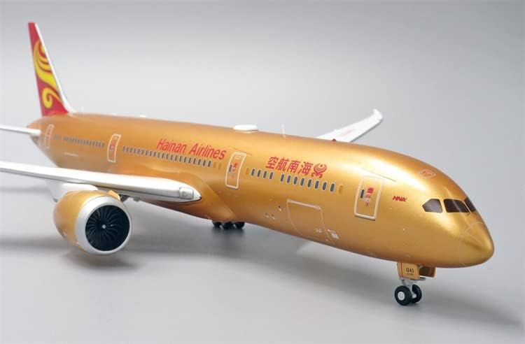 JC Wings Hainan Airlines за Boeing 787-9 Dreamliner B-1343 Сите злато со штанд 1/200 Diecast Aircraft претходно изграден модел