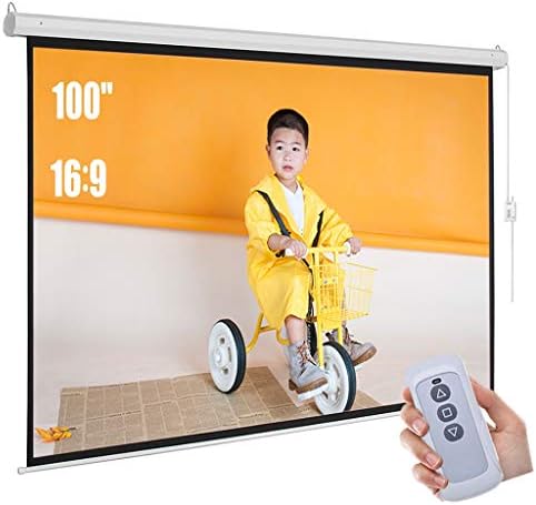 Зизм 100 Екран за моторизиран електричен проектор 16: 9 4K HD 3D подготвен wallид монтиран со 12V активиран далечински управувач за домашно кино
