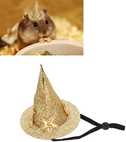 Хрчак капа, капчиња за домашни миленици мали животински врвни капи за роденденска капа, миленичиња капа, хрчак капа со каиш од