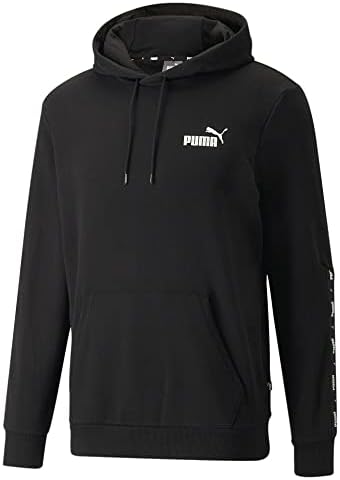 Puma Mens Essentials+ Tape Hoodie Casual Outerware Casual Clumstring - црна