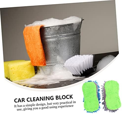 CIIEEO 2 парчиња чистење на табла за чистење на автомобили за чистење на микрофибер чистач за чистење автомобили сунѓер-гребење- бесплатна подлога
