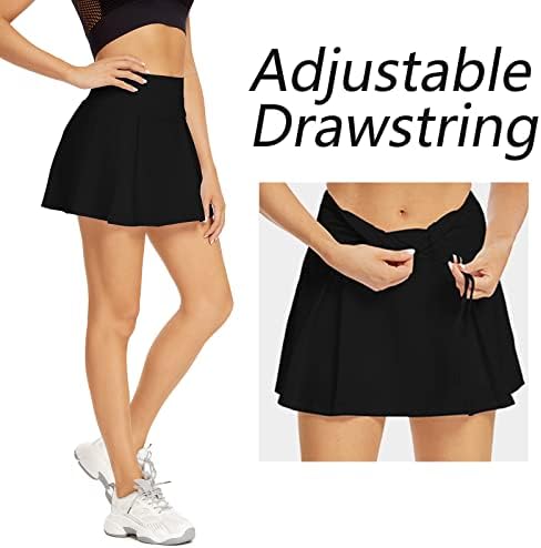 Тениско здолниште атлетски плетенка мини здолниште перформанси голф тенис здолништа за жени со џебови