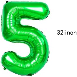 Суперхерој Неверојатниот Хулк 5 -ти роденден украси Зелен број 5 балони 32 инчи | Неверојатните балони за роденден на Хулк за