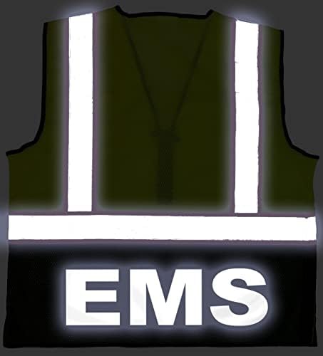 Безбедносен елек на преживеан ЕМС, тип Р Класа 2, рефлексивно лого пред и назад.