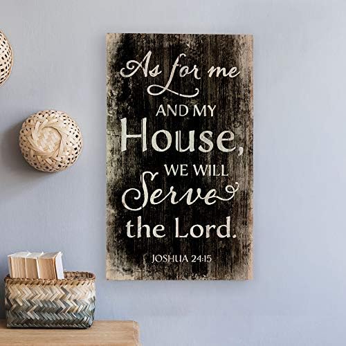 П. Греам Дан Мојата Куќа ќе Му Служи на Господ 24 Х 14 Дрво Палета Ѕид Уметност Знак Плакета