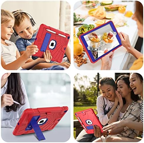 Нов iPad 9 -та генерација случај за деца 10,2 инчи 2021/2020/2019 со држач за моливи | Sibeitu Shockproof iPad 10.2 Case 7 8 9 Gen w/Stand | Груб