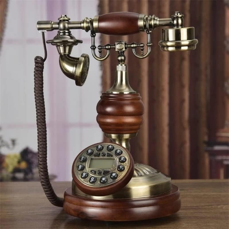 Mmllzel Antique Fixed Telefone Retro Touch Dial Dial Dial Solid Landline Thone Blue Back Lights+ID на Caller ID