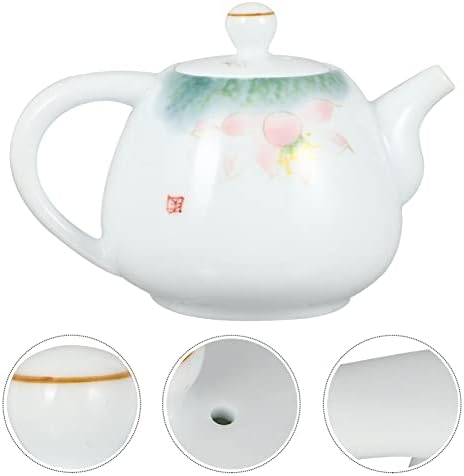 Јапонски чај котел порцелански чајник керамички чај котел: гроздобер кинески стил чај тенџере фу -чајник цветање и лабава лисја