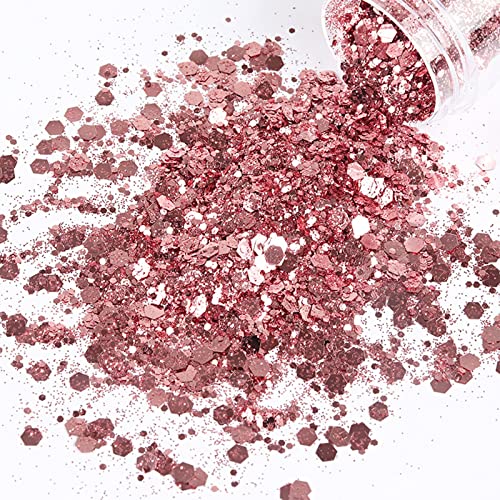 Vefsu 10ml1 шишиња од розово злато серија големина хексагон мешан засилување на ноктите за подобрување на ноктот