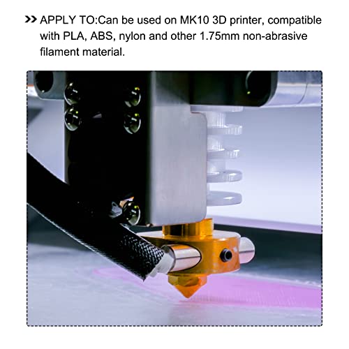 МЕТАЛИКИТЕТ 3Д печатач млазница 5 парчиња, месинг млазници Екструдер - за 3Д печатач MK10