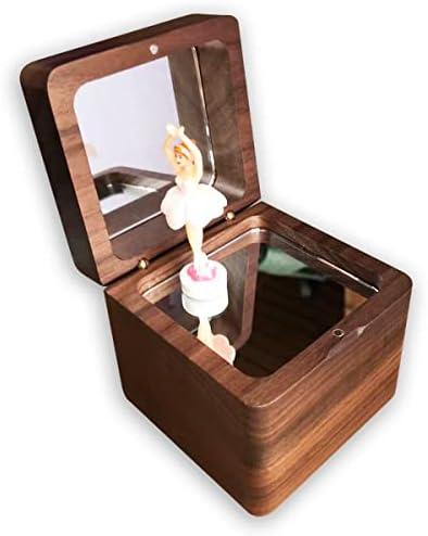 Играјте [Love Me Tender] Ореви дрвена балерина танчерка девојка музичка кутија со музичко движење Санкио