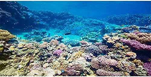 AWERT аквариум позадина корална гребена тропска риба подмолна риба резервоар позадина 24х12 инчи полиестер позадина