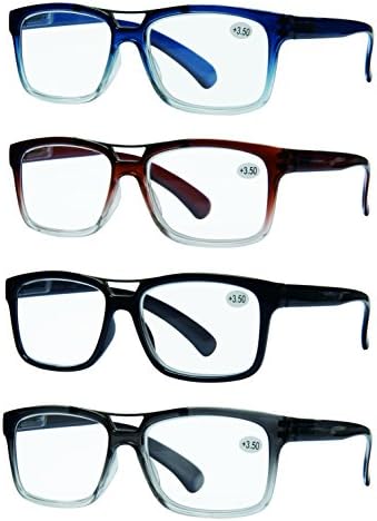 Читање очила сет од 4 најдобри вредности за квалитетно читање очила за читање на врвни шипки за мажи