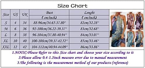 Nxxyeel Жените Halter Фустан Лето Надвор Рамо Ракави Шупливи Надвор Печатење Одговара Виси Вратот Партија Коктел Миди Фустани