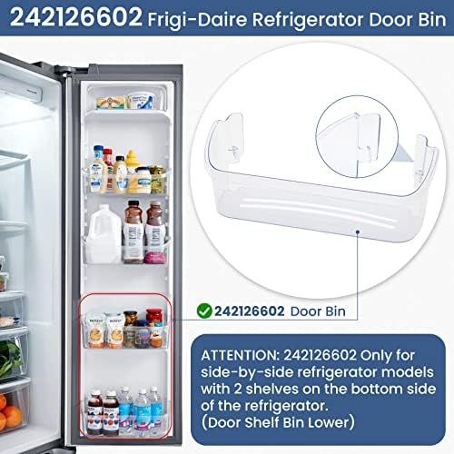 Надграден 242126602 Замена на полиците за ладилни врати, компатибилна со Фригидаер Електролукс Фрижидер за ладилници - Странични