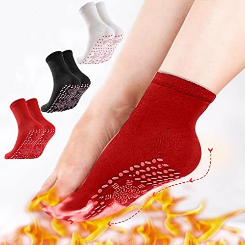 Загреани Чорапи, Чорапи За Самозагревање Со Акупресура На Турмалин, Топли И Ладно отпорни Памучни Чорапи Со Акупресурна Точка Затоплувачи На