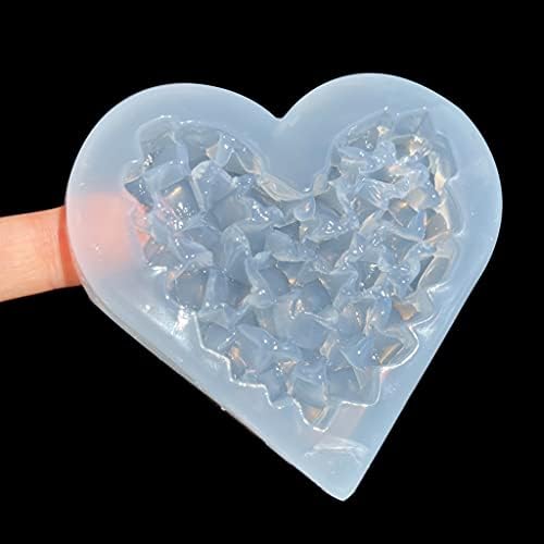 Jomgeroz Diamond Love Epoxy смола од смола кристал камен украси силиконски мувла DIY занаети сапун накит декорација на мувла кристален