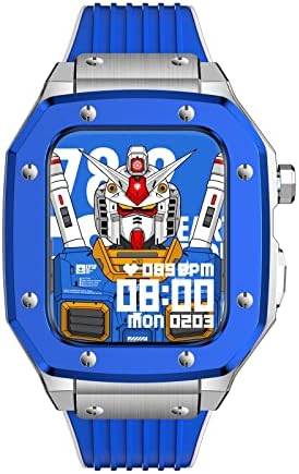 Dzhtus легура за часовници за часовници за Apple Watch Series 7 6 5 4 SE 45mm 42mm 44mm луксузен метал гума од не'рѓосувачки