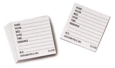 Картички за фиоки за диспензери за медицина Grafco, 1 1/2 x 1 3/4 сина картичка со пилули, пакет од 500, 3129 BL