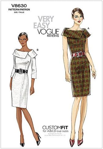 Модели на Vogue V8630 го промаши фустанот, големина E5