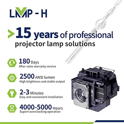 LMP-H ELP54 Заменски проектор за ламба на проекторот за EPSON ELPLP54/ELPLP58/ELPLP56/ELPLP55 PowerLite Home CinemaEx5200 EX7200 EX3200