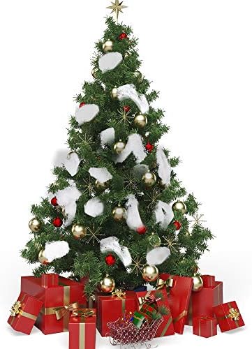Среќен Божиќ Лажен Снег Декор Затворен Памук Вештачки Снег Ќебе Ролна Памук Божиќ Бел Снег Памук Меки За Божиќ Зимски Одмор Внатрешна