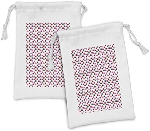 Амбесон Мода Ткаенина Торбичка Сет на 2, Повторувачки Стил Слика На Шарени Вреќи Вреќи И Чанти Дами Избор Печатење, Мала Торба За Влечење За