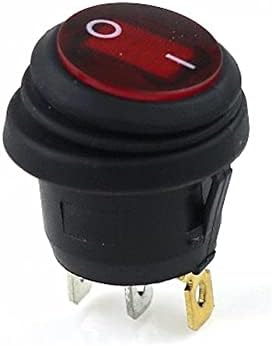 BHOLSA 1PCS KCD1 тркалезен водоотпорен водоотпорен 3pin ламба тркалезен прекинувач 10 A 250VAC 125V FLAM LAMP LAMT LED