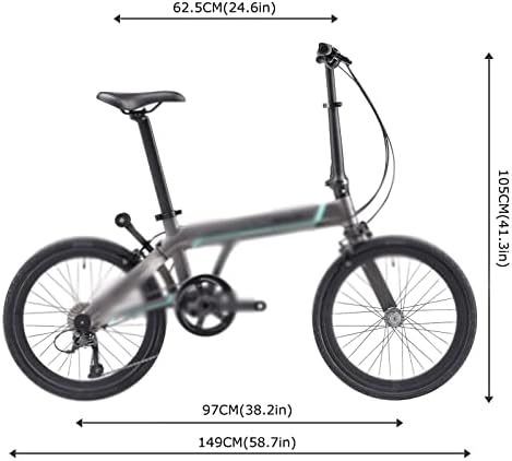 Велосипед на велосипед Akfriezxc со велосипед со јаглеродни влакна од 20 инчи 9 брзина со велосипед со ролери за лизгање