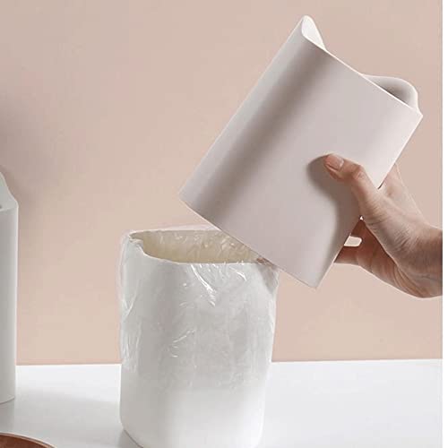 Allmro Мало ѓубре може десктоп пластично тресење капакот за капакот може креативен мал хартија корпа за складирање барел обична едноставна