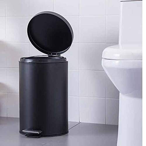 Abecel Trash конзерва, отпадоци од педали со педали со покриена црна кујна кујна бања дневна соба канцеларија хотелски отпадоци конзерва