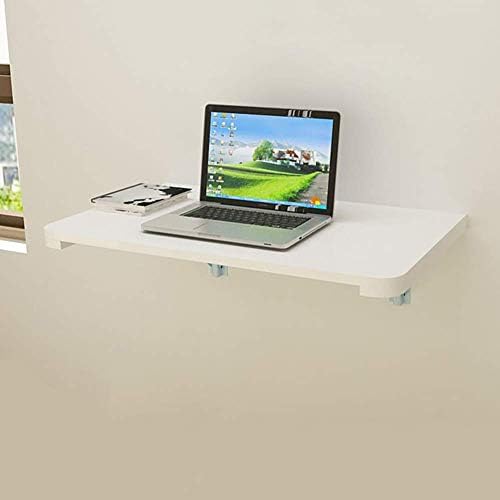 PIBM Стилски полица за едноставност, монтирана лебдечка табела за лаптоп, столб, цврсто дрво, мултифункционално складирање, лесен за чистење