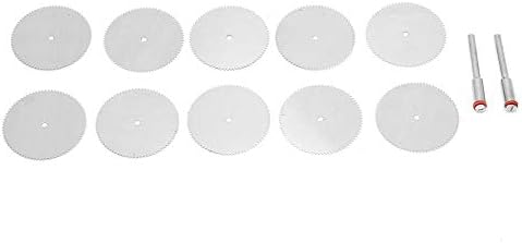 FtVogue 10 парчиња од не'рѓосувачки челик пила за сечила за сечење на тркалото на ротационата алатка за сечење на тркалото [32мм], дискови