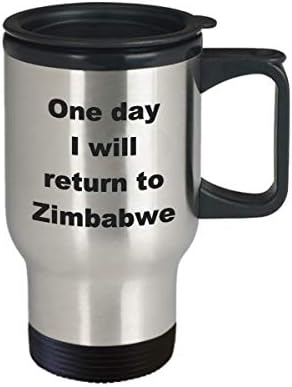 Зимбабве патување кригла - Смешна саркастична не'рѓосувачки челик новини за шоу за чај за кафе