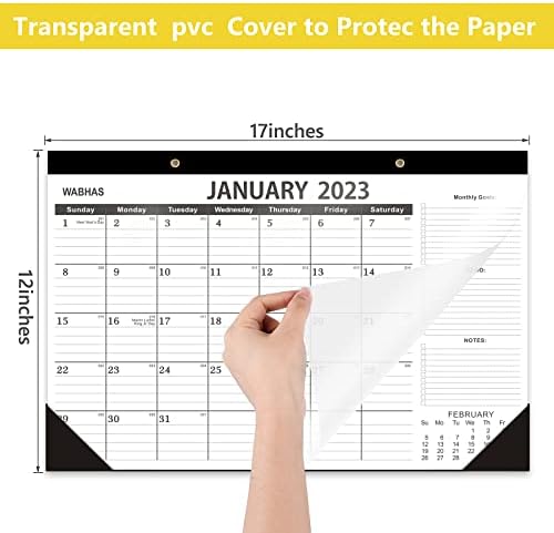 Календар на биро 2023 година- јануари 2023 година- јуни 2024,18-месечно, големи биро/wallидни календари, 17'''x 12 '', совршен за