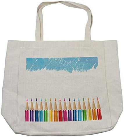Торба за купување на виножито Амбесон, техника на сува боја на моливчиња на обична позадина, еколошка торба за еднократна употреба