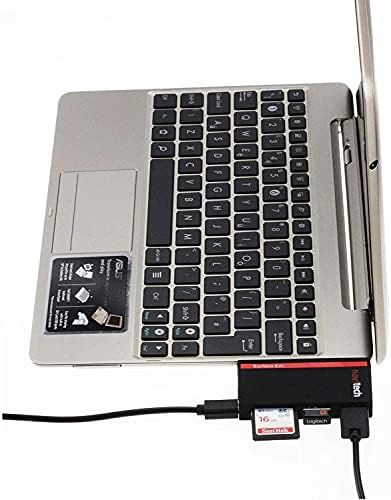 Навитех 2 во 1 ЛАПТОП/Таблет USB 3.0/2.0 Hub Адаптер/Микро USB Влез со Читач НА Sd/Micro SD Картички Компатибилен СО ASUS Zenbook 14 14