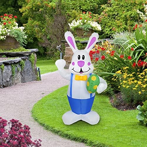 DBYLXMN Партиски знаме Стекнувачи Велигденски фестивал надувување на зајакот на отворено Декорација на отворено Симпатични зајаци и зајаци украсени