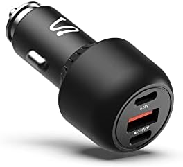 USB C Car Charger, Aergiatech 95W PD3.0 PPS Dual Type C порта + 1 Брзо полнење 3.0 USB Адаптер за брзо полнење автомобили за iPhone