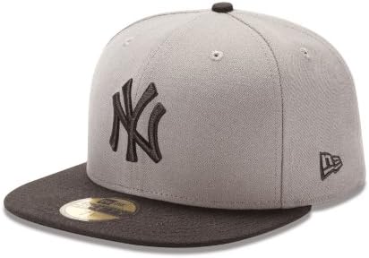 MLB New York Yankees 2Tone Storm Grey/Black 59Fitty Baseball Cap, 6,375-инчи