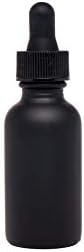 24 пакувања црни обложени есенцијални масла во Бостон, ароматерапија стаклени шишиња тегла со црна капаче за капки, 1oz